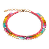 On The Fringe Necklace | Pink