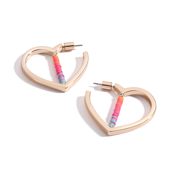 Heart Hoop Earrings | Coral Reef