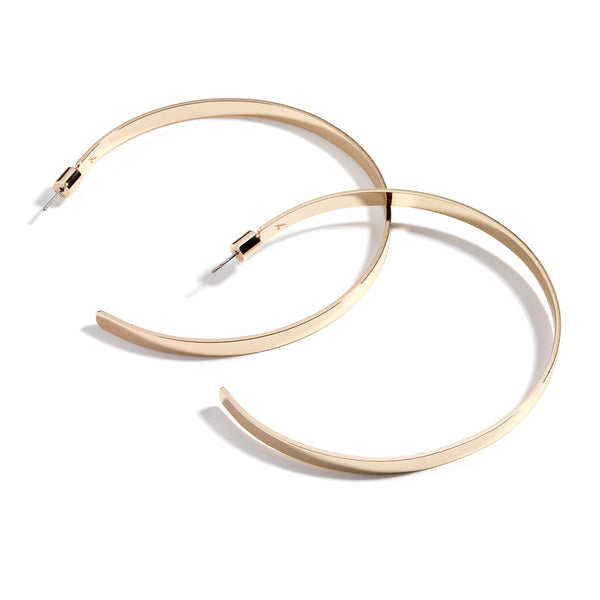 Statement Large Hoop Earrings | Gold