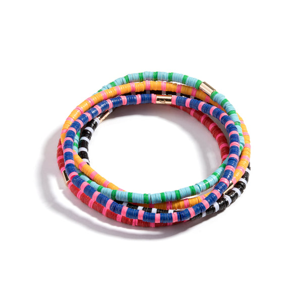 Heishi Bead Bracelet Stack | Happy Hour