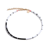 Louise Choker Necklace | Kiara Black and White