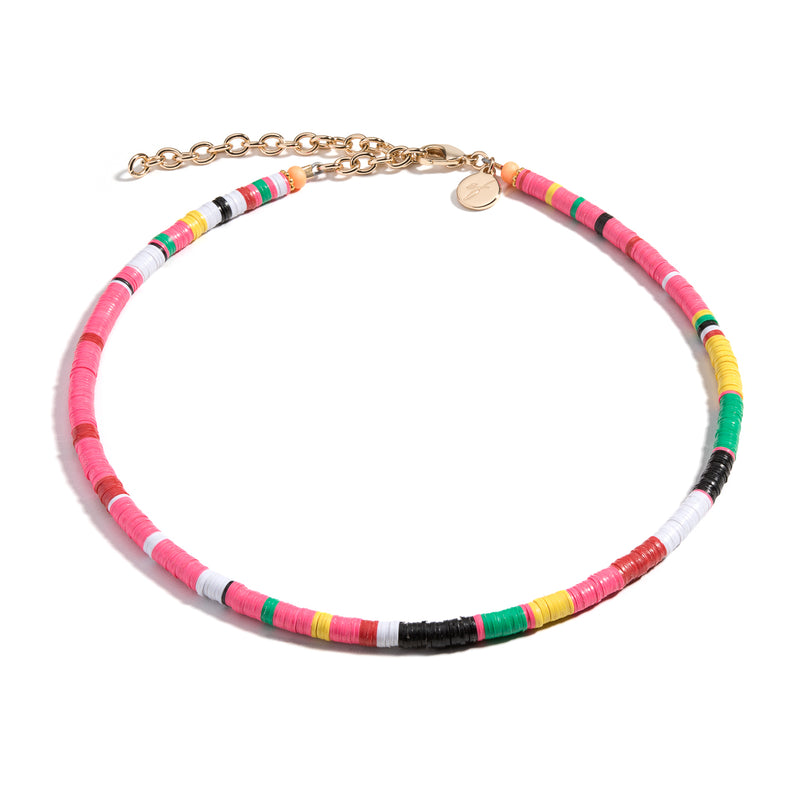 Louise Choker Necklace | Kiara Neon Salmon