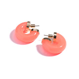 Chubby Hoop Earrings | Neon Salmon