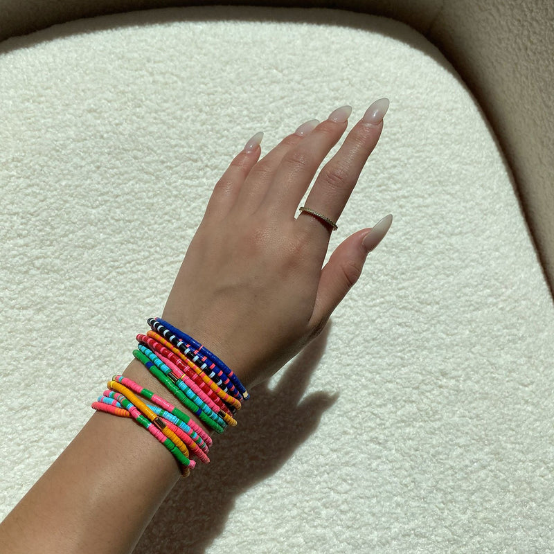 Heishi Bead Bracelet Stack | Palm Beach