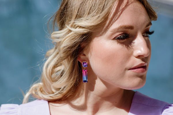 Sell Out Earrings | Pink & Blue Ombre