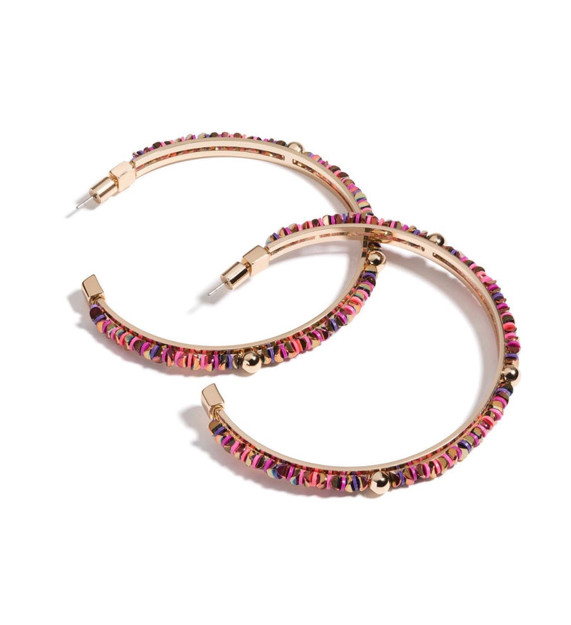 Everyday Ball Hoop Earrings | Crimson Light